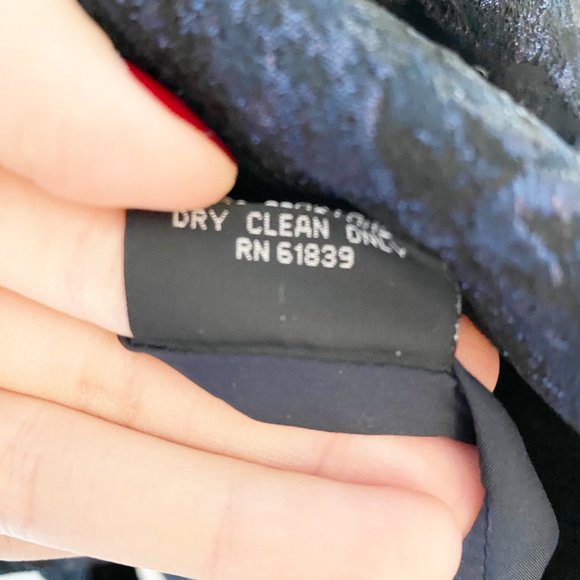 Rickie Freeman Teri John Black Blue Cocktail Dress - Picture 4 of 8